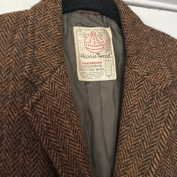 Vintage Herringbone Harris Tweed Sports Coat - Excellent Condition - Mens Medium - Picture 2 of 6